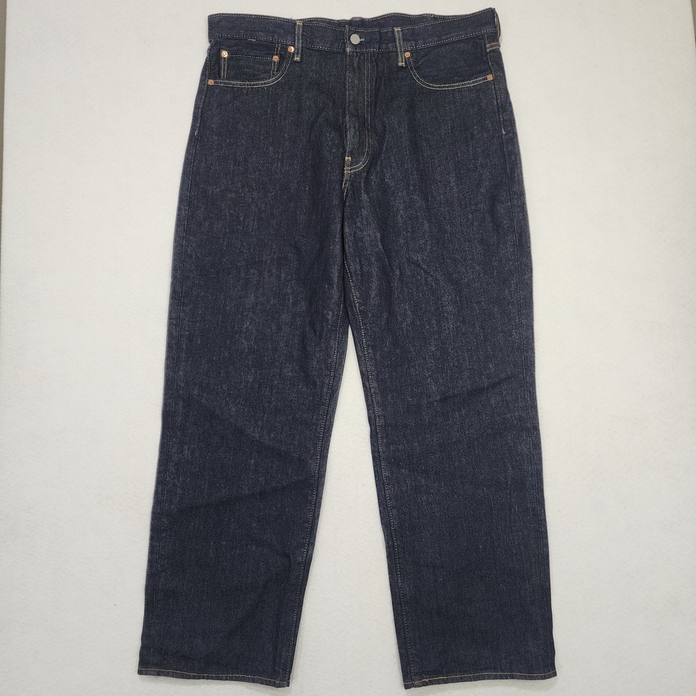 Levi's 568 Jeans Mens 38 x 31 Indigo Denim Cotton High Rise Loose Straight Leg